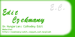 edit czekmany business card